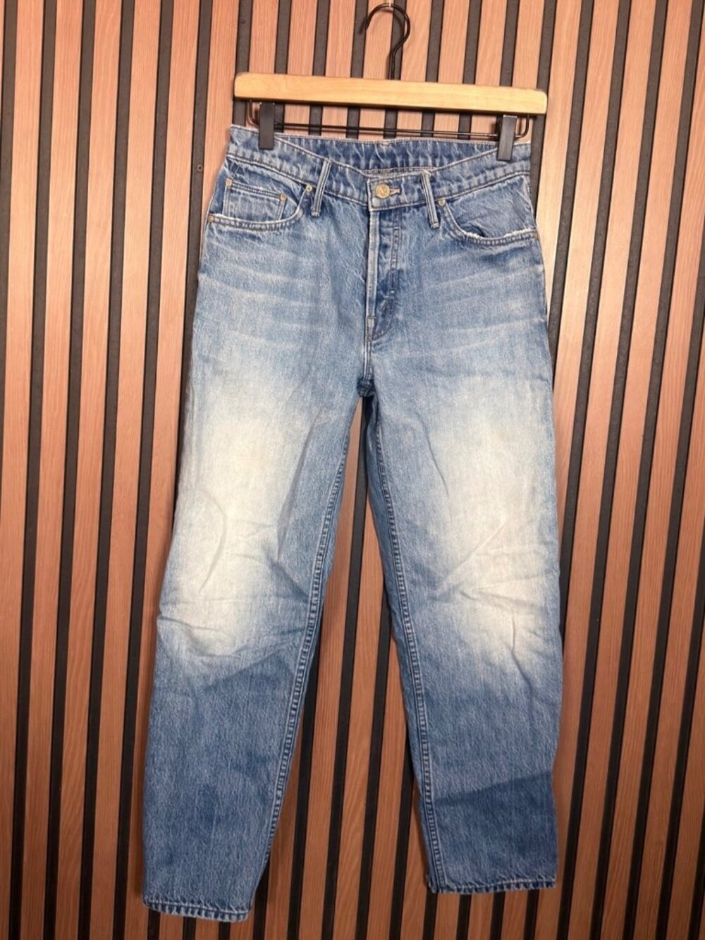 Mother Jeans 28 Women’s Blue Denim Button Fly Acid Wash